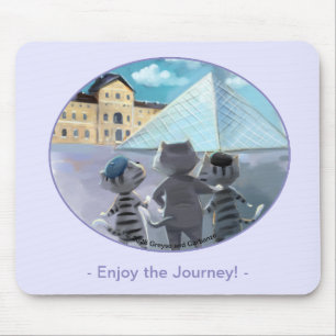 Cats Louvre Paris - Enjoy Mouse Pad 