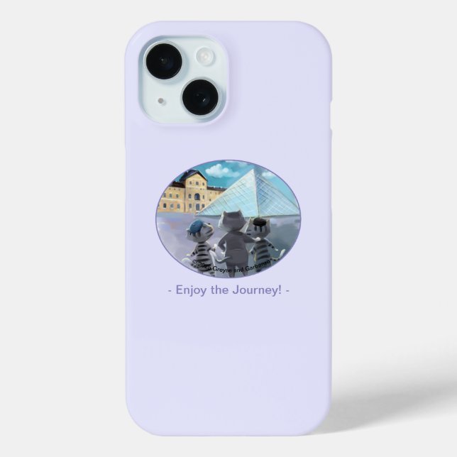 Cats Louvre Paris - Enjoy Phone Case (Back)