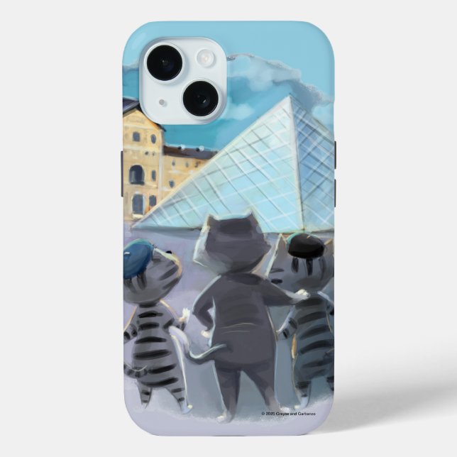 Cats Louvre Paris - Tough Phone Case (Back)