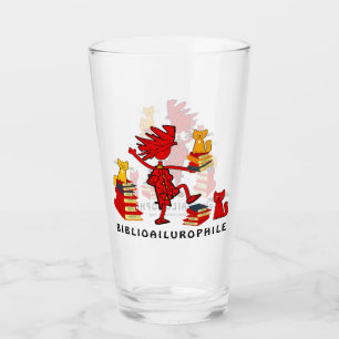 Cats Love Books Glass