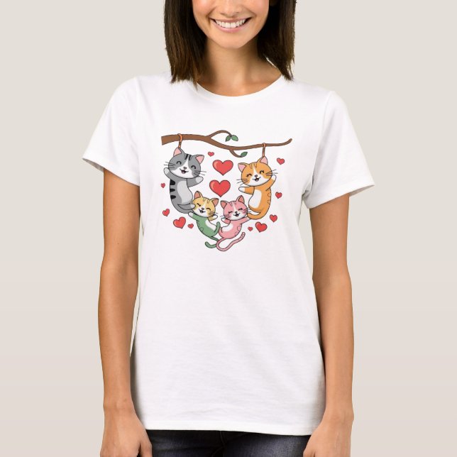 Cats Love T-Shirt (Front)