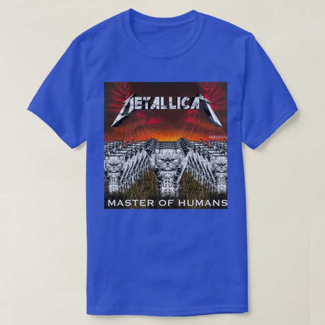 CATS MASTER OF HUMANS  T-Shirt (Design Front)