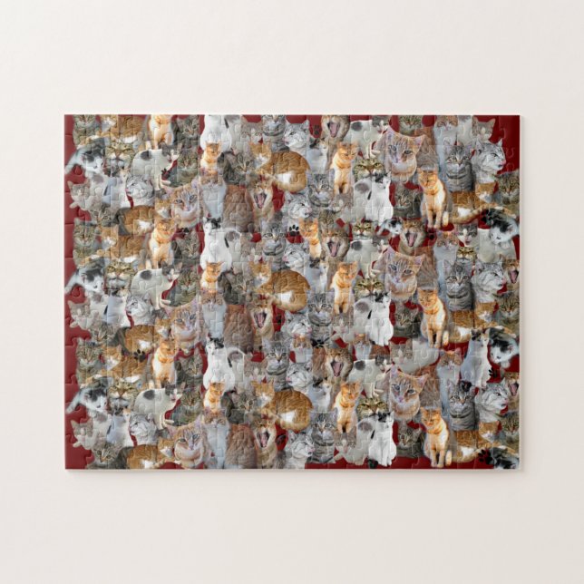 Cats meeting point jigsaw puzzle (Horizontal)