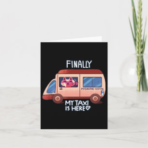 Cats Meme Cute Meme My Taxi Is Here! Sticker Card