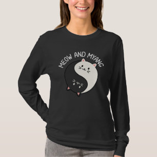 Cats Meow And Myang Chinese Yin Yang Cat T-Shirt