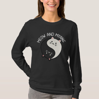 Cats Meow And Myang Chinese Yin Yang Cat T-Shirt