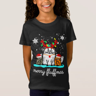 Cats Merry Fluffmas funny christmas T-Shirt