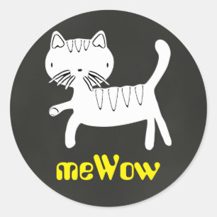 Cat's meWOW Chalk Customisable Good Job Sticker