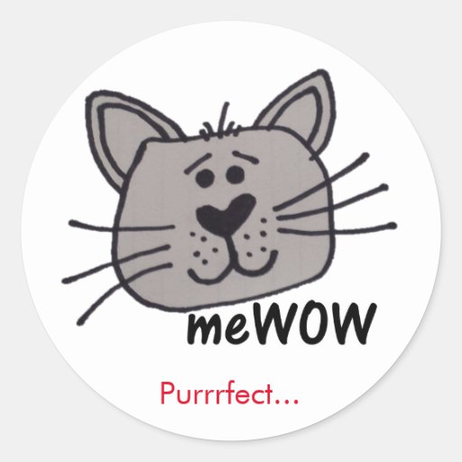 Image of Cat's meWOW Good Job Reward Customisable Sticker