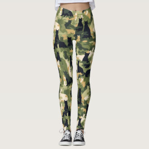 Cats Military Camouflage Leggings