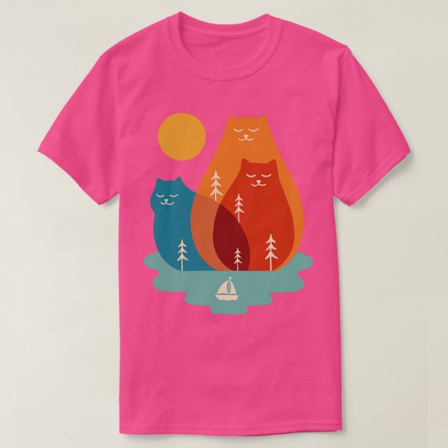 CATS MOUNTAINS SHAPE T-Shirt (Design Front)