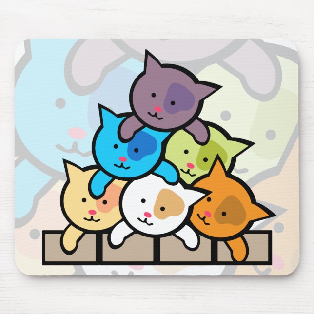 Cats Mouse Mat (Front)