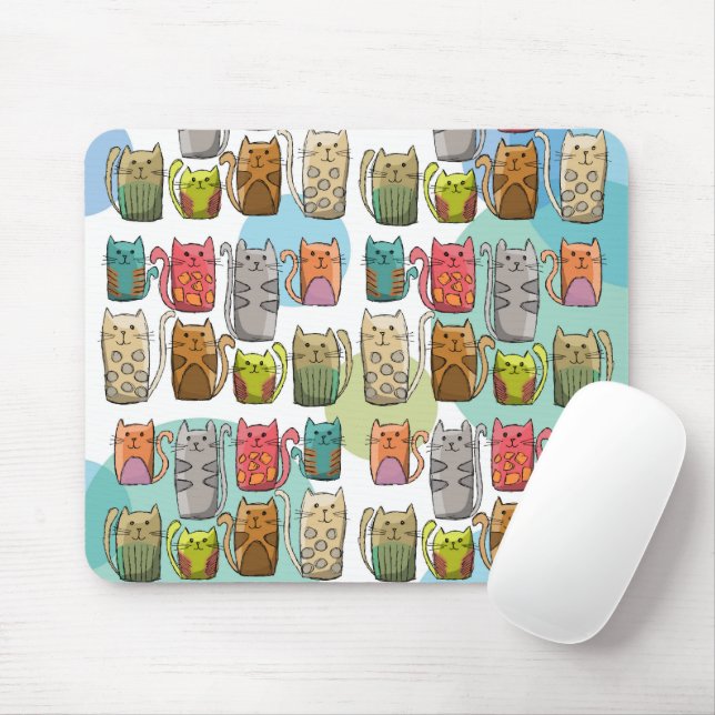 Cats! Mouse Mat (With Mouse)