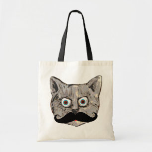 cat's moustache tote bag