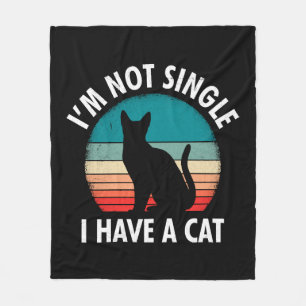 Cats mum I am not Single Women Fleece Blanket