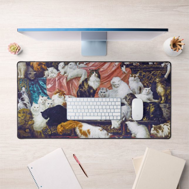 Cats (My Wife's Lovers), Carl Kahler Desk Mat (Office 1)