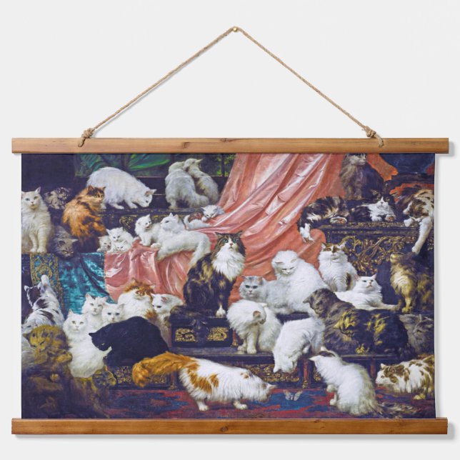 Cats (My Wife's Lovers), Carl Kahler Hanging Tapestry (Front)