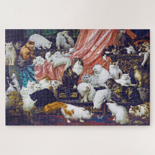 Cats (My Wife's Lovers), Carl Kahler Jigsaw Puzzle (Horizontal)