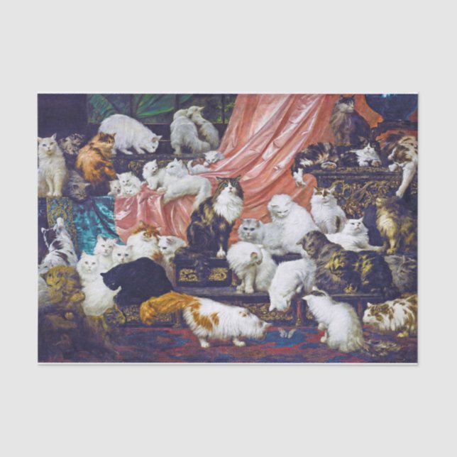 Cats (My Wife's Lovers), Carl Kahler Tissue Paper (Front)