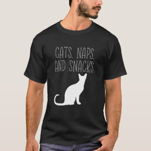 Cats Naps And Snacks Kitty Yoga Funny Idea T-Shirt