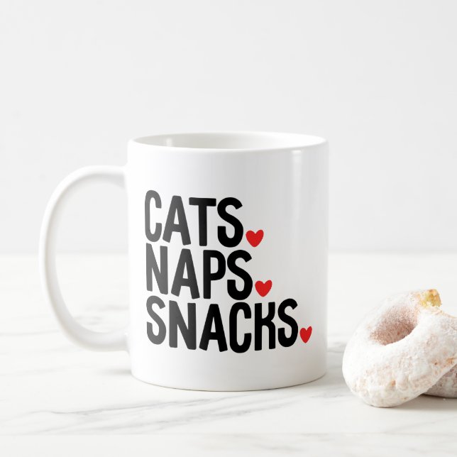 Cats Naps Snacks - Cat lovers     Coffee Mug (With Donut)