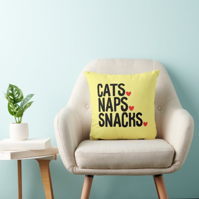 Cats Naps Snacks - Cat lovers        Cushion (Chair)