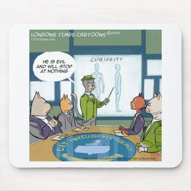 Cats Natural Enemy Funny Mouse Mat (Front)