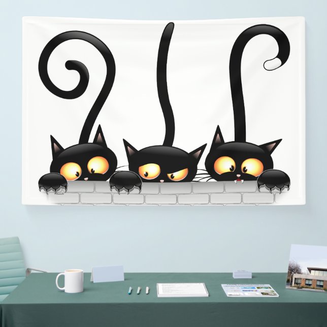 Cats Naughty, Playful and Funny Characters Banner (Tradeshow)