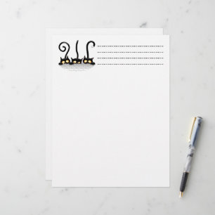 Cats Naughty, Playful and Funny Characters Custom Letterhead