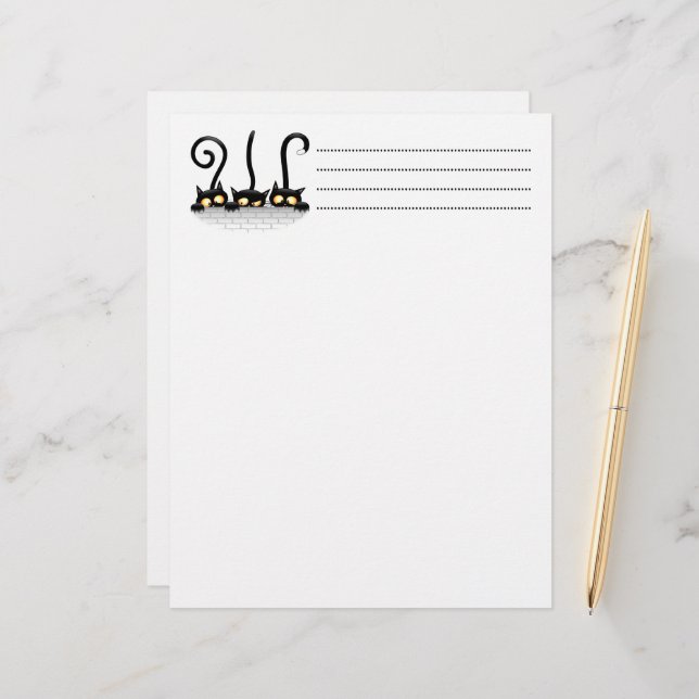 Cats Naughty, Playful and Funny Characters Custom Letterhead (Front/Back In Situ)
