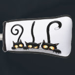 Cats Naughty, Playful and Funny Characters Golf Head Cover<br><div class="desc">Three cute and playful Black Kitties,  naughty and fun,  looking like waiting someone passing by,  just to scare him! Original Vector Graphic Art Copyright © BluedarkArt TheChameleonArt.</div>