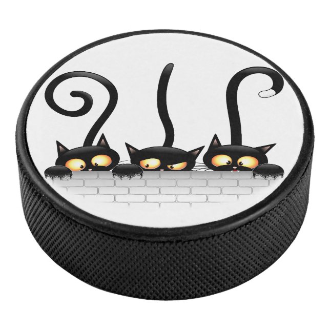 Cats Naughty, Playful and Funny Characters Hockey Puck (3/4)