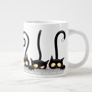 Cats Naughty, Playful and Funny Characters Large Coffee Mug