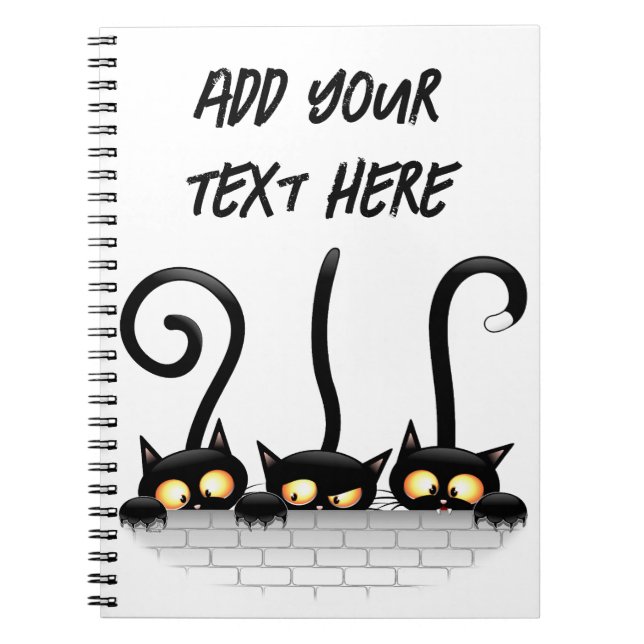 Cats Naughty, Playful and Funny Characters Notebook (Front)