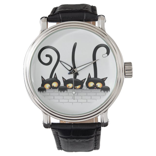 Cats Naughty, Playful and Funny Characters Watch (Front)