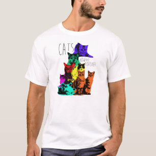 Cats. Now an Forever.  Poster Art Cats. T-Shirt