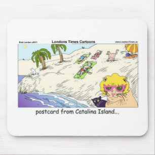 Cats Of Catalina Island Funny Gifts Cards & Tees Mouse Mat
