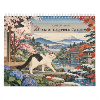 Cats of Japan 2027 | Ukiyo-e Inspired Seasonal Art Calendar