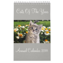 Cats Of The Year Annual Calendar 2018