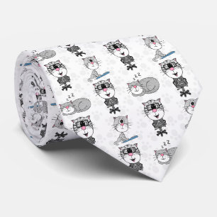 Cats Office Manager Coworker Funny Tie
