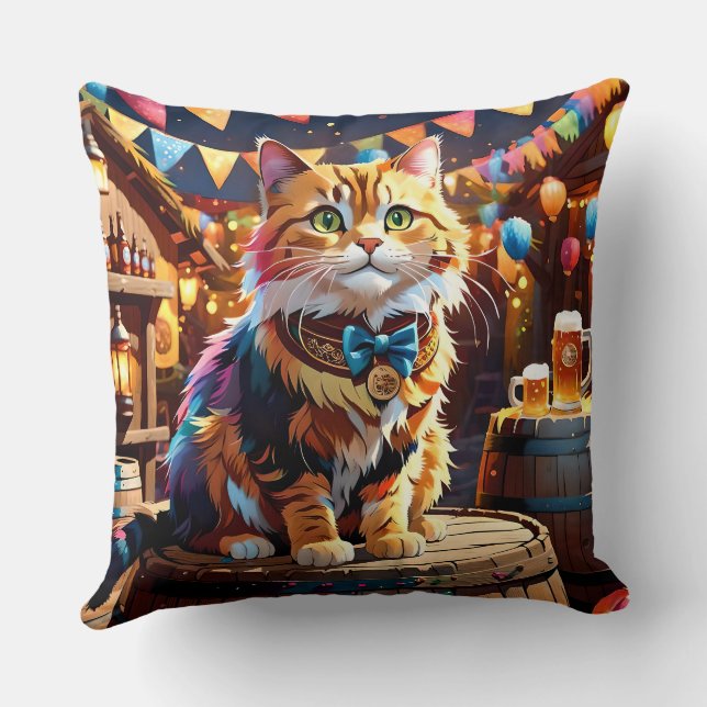 Cats Oktoberfest Cushion (Back)