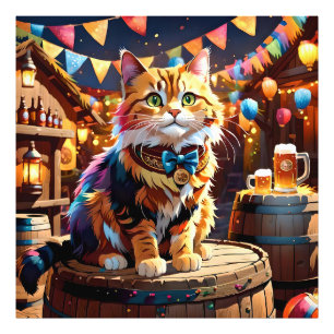 Cats Oktoberfest Photo Print