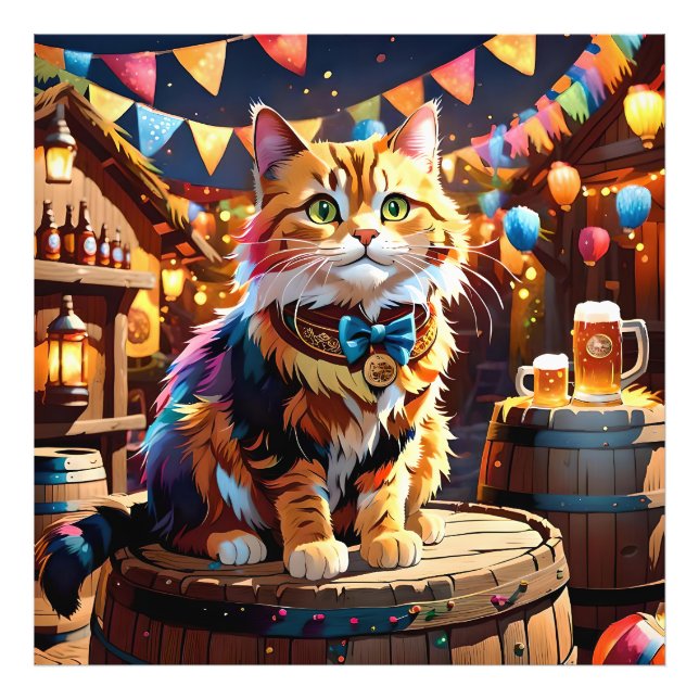 Cats Oktoberfest Photo Print (Front)