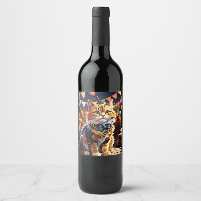 Cats Oktoberfest Wine Label (Front)
