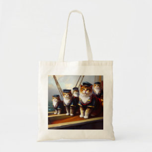 Cats On a Ship Tote Bag
