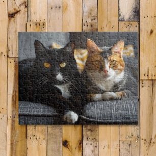 Cats on a sofa jigsaw puzzle