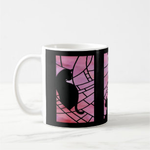 Cats on a Stained Glass Window Dawn Coffee Mug
