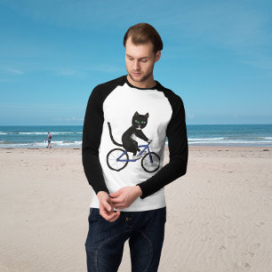 Cats on bikes bicycle cat sporty cyclist T-Shirt