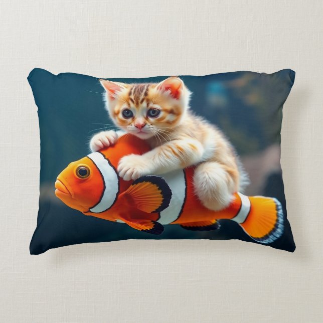 Cats on Clownfish Decorative Cushion (Front)