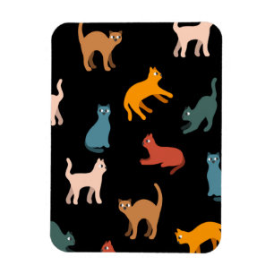 Cats on the black magnet